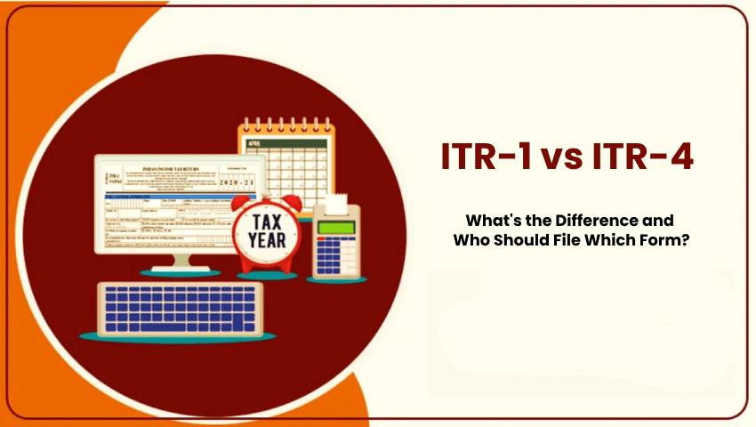 ITR-1 vs ITR-4 comparison chart for small business owners
