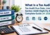 Tax Audit Section 44AB limits and due dates infographic.